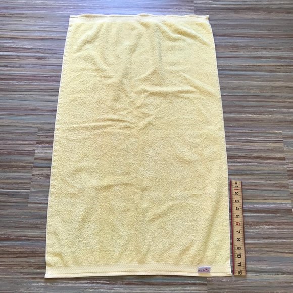 Wabasso Yellow Terry Cloth Towel Brown Paisley Print Vintage Madein Canada 24x42 - Picture 4 of 6